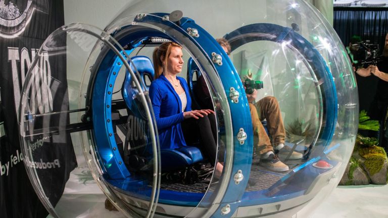 An actual Gyrosphere will be included in the show. The one in the films was CGI.