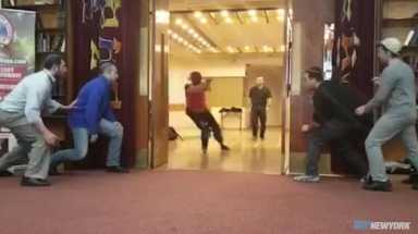 Synagogue congregants learn how to take down an active shooter