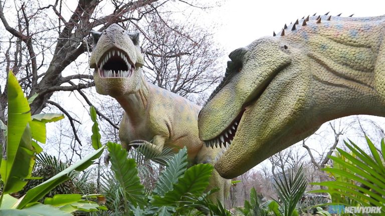 Watch the dinosaurs at the Bronx Zoo roar