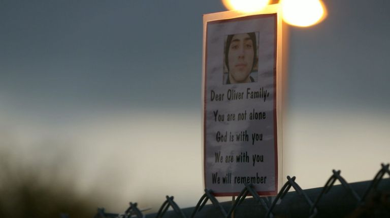 "After Parkland," a documentary filmed in the days after the shooting at Marjory Stoneman Douglas High School, is screening at the Tribeca Film Festival. Pictured: A tribute to the Oliver family, which lost 17-year-old son Joaquin.&nbsp;