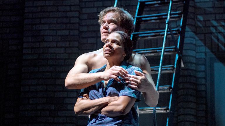 Audra McDonald and Michael Shannon star in "Frankie and Johnny in the Clair de Lune" at the Broadhurst Theatre.