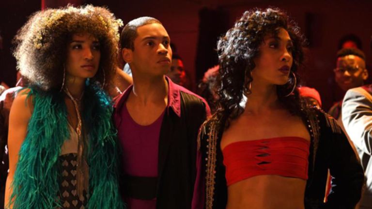 "Pose" cast members, from left to right, Indya Moore (Angel), Ryan Jamaal Swain (Damon) and Mj Rodriguez&nbsp;(Blanca) are seen in the series' pilot.