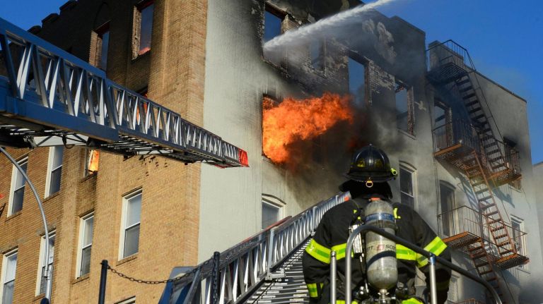 Dozens of families were left homeless by the fire that ravaged 702 44th St. in Sunset Park on April 3.