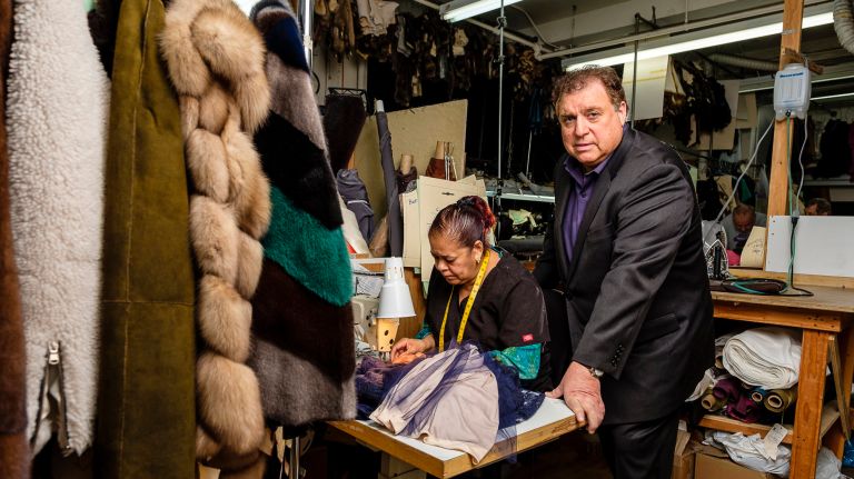 Proposed NYC fur ban inspires hope in animal activists, dread within garment industry 1 Nick Pologeorgis, right, helps run a Manhattan-based fur business that his Greek immigrant father started more than 50 years ago.