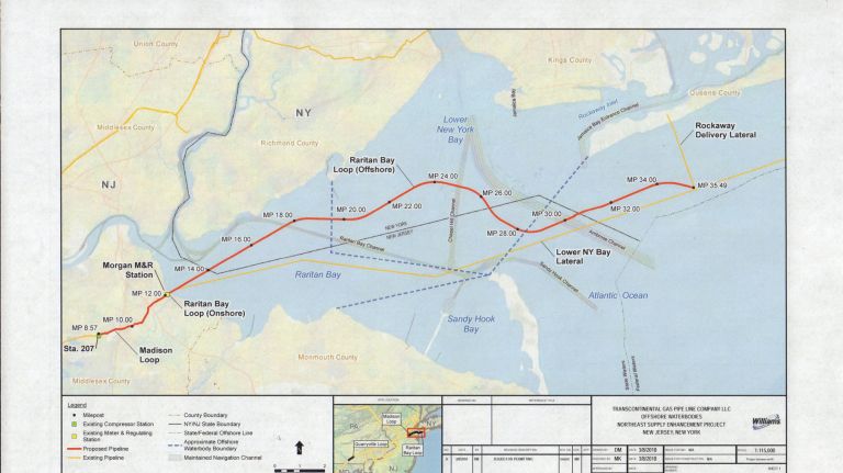 Natural gas pipeline is needed - but just for now 2 National Grid is seeking state approval for a 24-mile gas pipeline, which includes about 18 miles under New York Bay and connects with existing infrastructure at sea beyond the Rockaways.