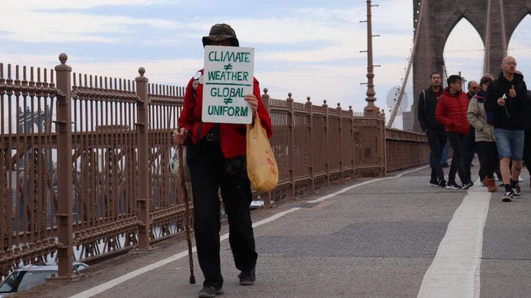 Rockaway residents fear Williams Pipeline will wash away post-Sandy gains 5 After a protest on April 18, Williams Pipeline opponents marched across the Brooklyn Bridge chanting and carrying signs warning of climate change.