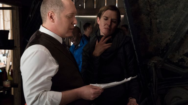 Lisa Robinson directs James Spader in the 92nd episode of "The Blacklist."