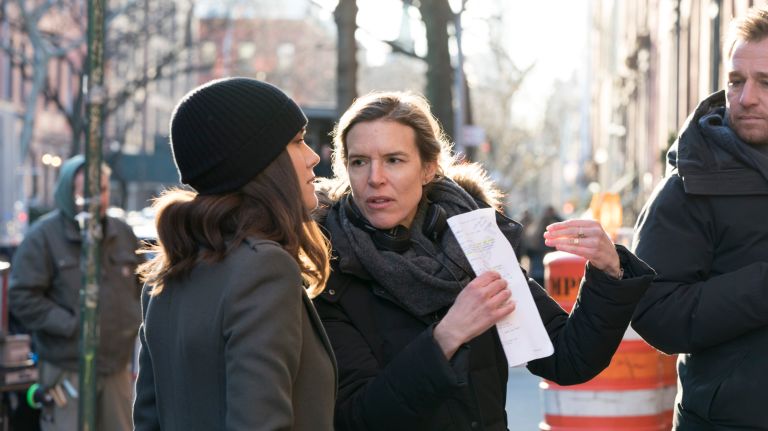 Lisa Robinson directs Megan Boone in the 92nd episode of "The Blacklist."