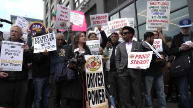 Uber drivers strike for better incentives ahead of company’s expected IPO