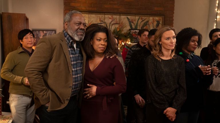Frankie Faison who plays Ron Davis with Lorraine Toussaint as Patricia Davis and Michaela McManus as Sarah Campbell in "The Village." 