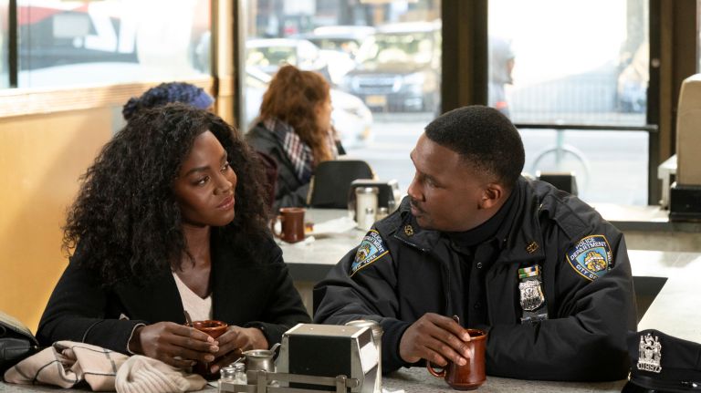 Deborah Ayorinde, left, who plays Dana with&nbsp;Jerod Haynes who plays&nbsp;Ben Jones&nbsp;in "The Village."&nbsp;