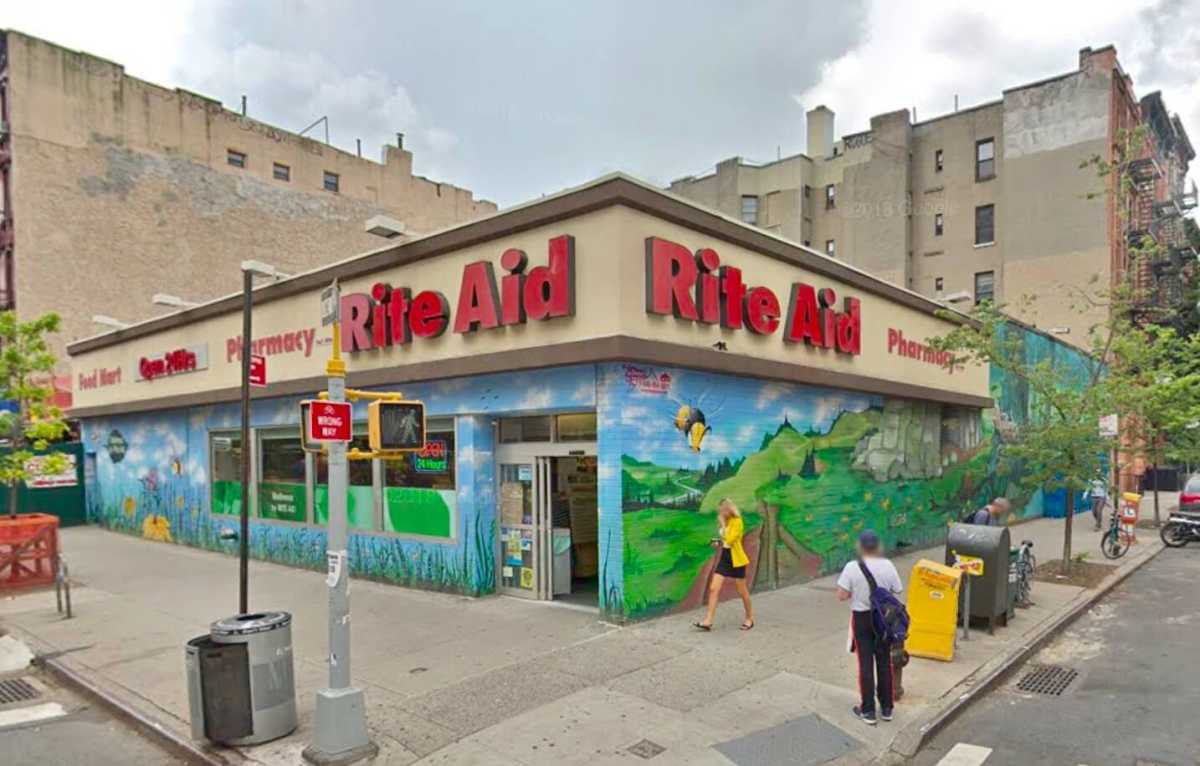 East Village Rite Aid at E 5 St and First Ave (Google Maps)