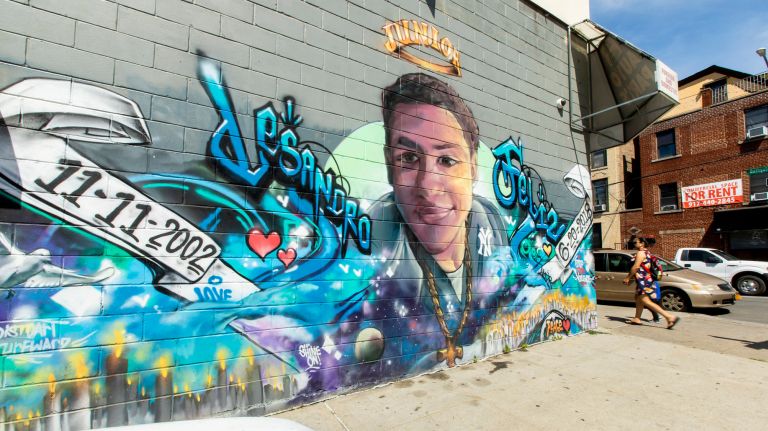 'Justice for Junior': Slain teen memorialized by murals around Bronx community 2 A mural of Lesandro "Junior" Guzman-Feliz on East 184th Street and Bathgate Avenue in Belmont, the Bronx, is among several artworks that pepper the neighborhood.