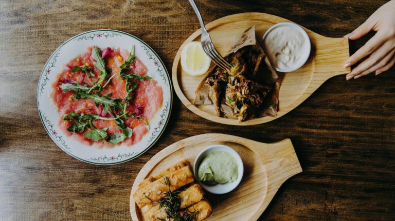 Gemma in the East Village offers a large patio for outdoor brunch dining.