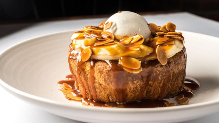 Bananas Foster French Toast at Lafayette café.