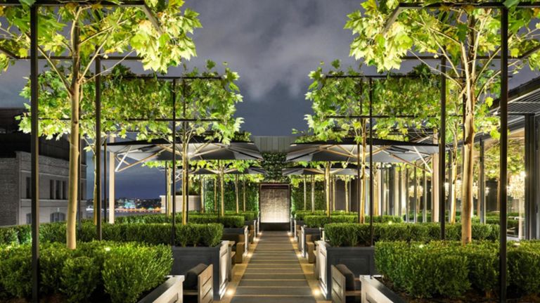 Guests are encouraged to bring their food and drinks to the expansive patio at RH Rooftop Restaurant.
