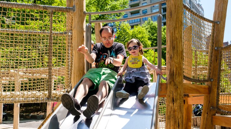 Being a stay-at-home dad is on-trend - and 'it's amazing' 3 Lily, 2, right, has two stay-at-home dads, one of whom is Scott Paranada-Fried, left.