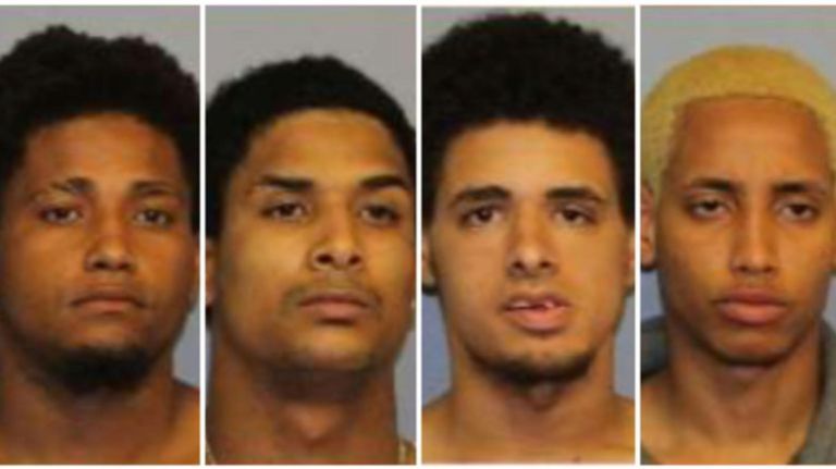 Antonio Rodriguez Hernandez Santiago, left, Jonaiki Martinez Estrella, Jose Muniz and Manuel Rivera are charged with first-degree murder. The city's Department of Correction would not provide a mug shot of the fifth suspect charged with first-degree murder, Elvin Garcia.&nbsp;