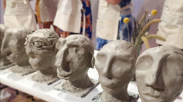 At the end of the experience, guests could show off their heads and take photos with them.