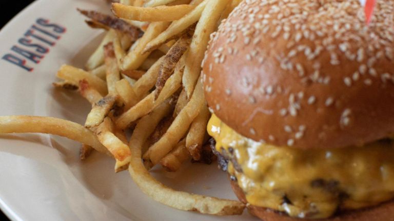 Celebrated restaurant Pastis returns to the Meatpacking District 4 Yes, the steak frites are back -- here, with the American cheeseburger.