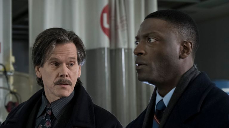 Kevin Bacon, left, as Jackie Rohr and Aldis Hodge as Decourcy Ward in Showtime's "City On a Hill."