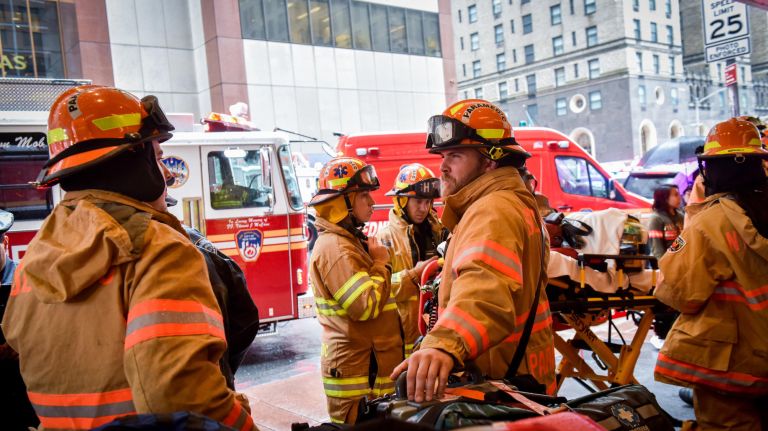 A helicopter crash-lands in midtown, killing the pilot and jolting New Yorkers.