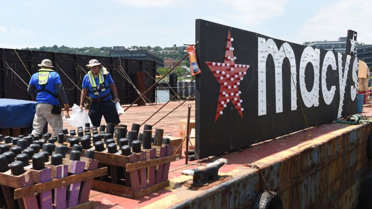 Macy's plans 'emotional' 4th of July Fireworks show in return to Brooklyn Bridge 2 Pyrotechnic specialists prepare on Friday for the Macy's 4th of July Fireworks show.