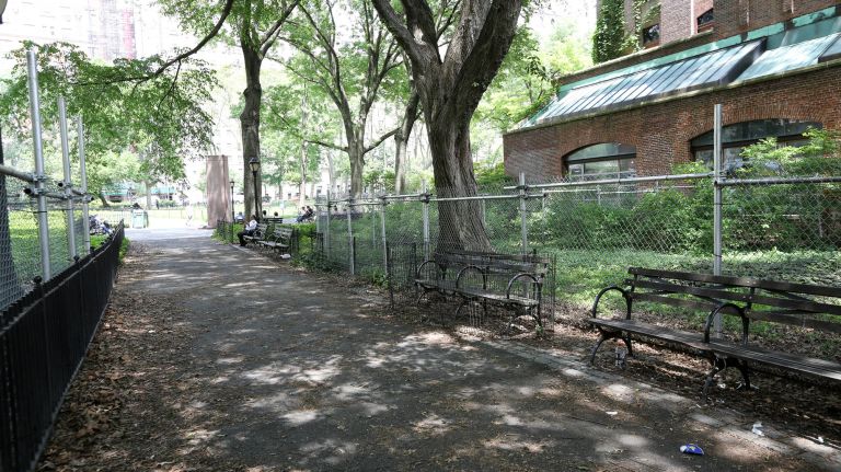 An expansion at the Museum of Natural History is encroaching upon Theodore Roosevelt Park, which is behind the museum.