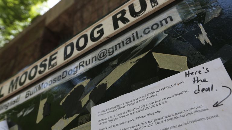 Muddy Upper West Side dog run could finally see reconstruction this summer 3 Work is slated to finally begin in July 2019 at the dog park situated near the Museum of Natural History.