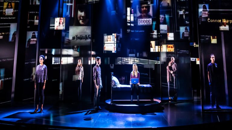 Mallory Bechtel (center) stars in "Dear Evan Hansen" alongside Andrew Barth Feldman.&nbsp;