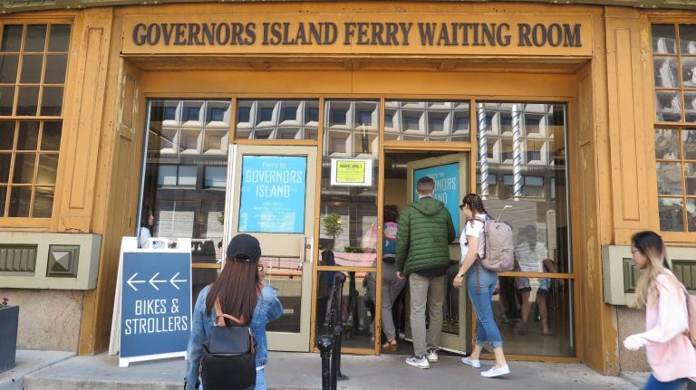 If you're coming from Manhattan and points beyond, head to 10 South St., where you'll buy your $3 ticket and wait for the ferry.