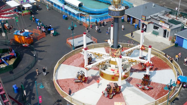 Luna Park officially opened two new rides on Sunday -- the Atlantic Aviator,&nbsp;pictured,&nbsp;and Clockworkz - to the public.