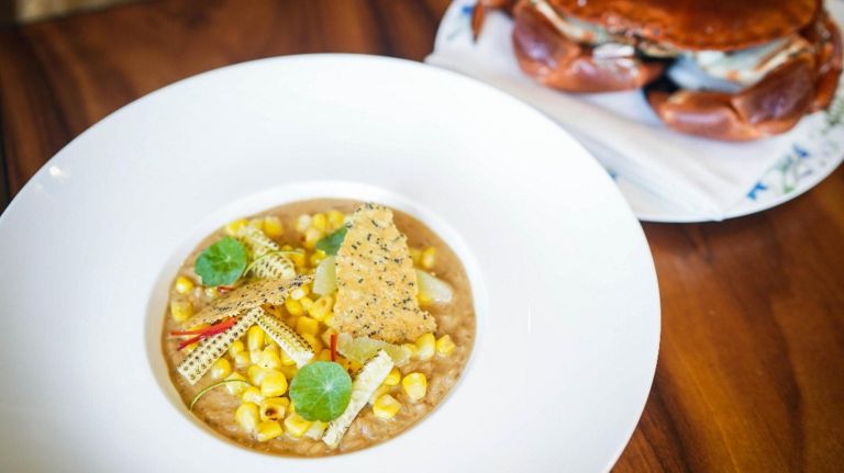 What to do at Hudson Yards: Climb The Vessel, The Shops, the Shed and more 8 queensyard is a beautiful restaurant that serves British-inspired dishes for an American palate including a double-decker burger, crab risotto, pictured, eggplant millefeuille and much more.