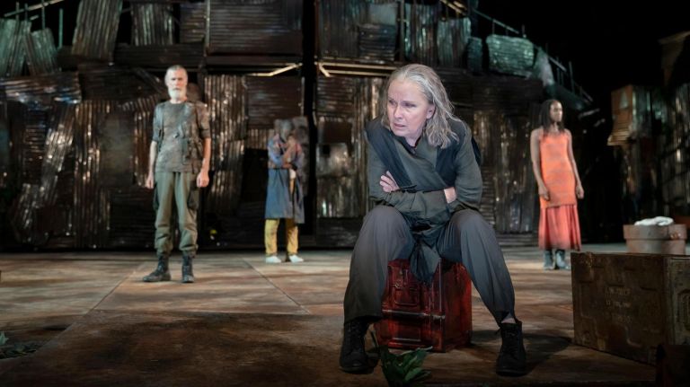 'Coriolanus' stars on Shakespeare in the Park, NYC's heat wave and scene-stealing raccoons 3 Kate Burton as Volumnia in "Coriolanus."