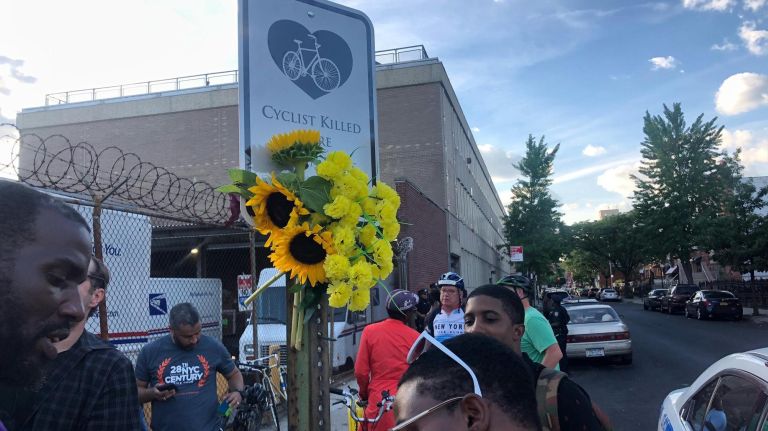 Cyclists hit in Queens, Brooklyn, Staten Island in less than 24 hours 3 A memorial for Ernest Askew, a cyclist who was struck and killed in Brownsville on July 1.