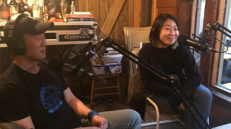 Talking food: NYC chefs, writers get behind the podcast mic 4 Host Lynda Liu, right, interviews chef Richard Ho on her podcast, "Feast Meets West."