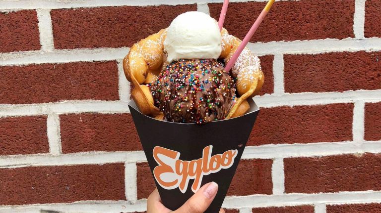 Waffles and ice cream go together, just ask Eggloo.
