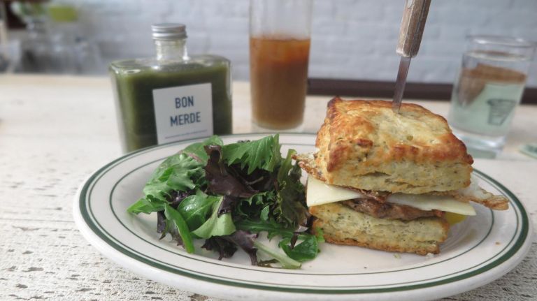 Exploring the culture of the East Village, a longtime haven for the arts 4 Try the chicken sausage biscuit and cold brew coffee with the house hot sauce at The Post.