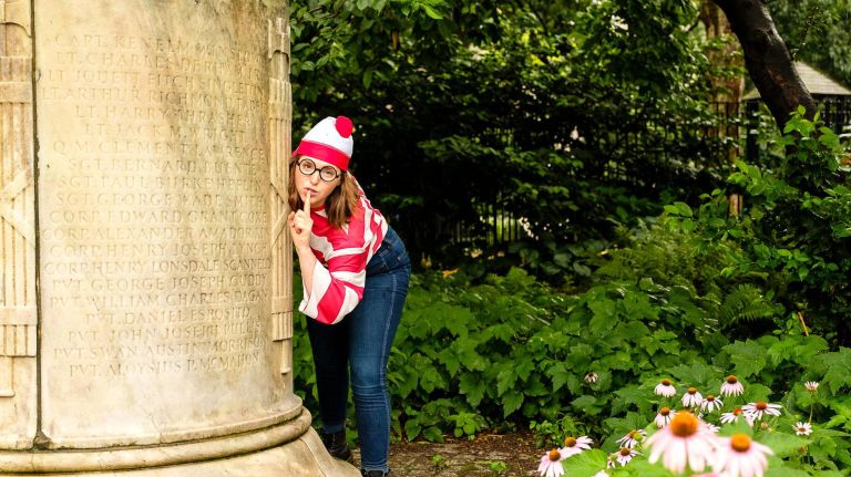 'Where's Waldo?' look-alikes easy to spot in Manhattan 3 Lauren Albring, 26, of Bushwick gets into character at Washington Square Park.