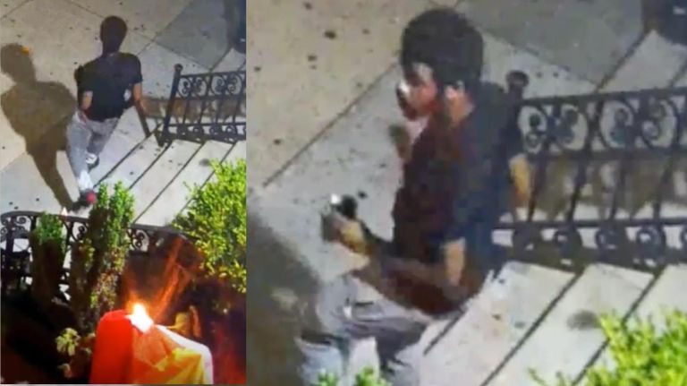 Tyresse Singleton was arrested after police said he&nbsp;set&nbsp;fire to the pride flags outside Alibi Lounge in Harlem.