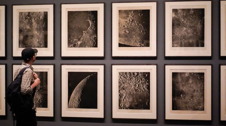 'Apollo's Muse' photo exhibition celebrates 50th anniversary of the moon landing 2 The Met's "Apollo's Muse" exhibit includes Charles Le Morvan's "Systematic Photographic Map of the Moon, Increasing and Decreasing Phases 1899-1909."