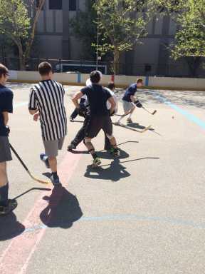 A league game of Mofo hockey at the rink in 2016. (Twitter Mofo Hockey)