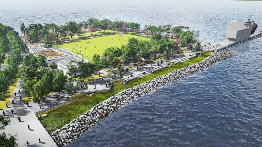 Field of dreams at Gansevoort Peninsula — but how big? 1