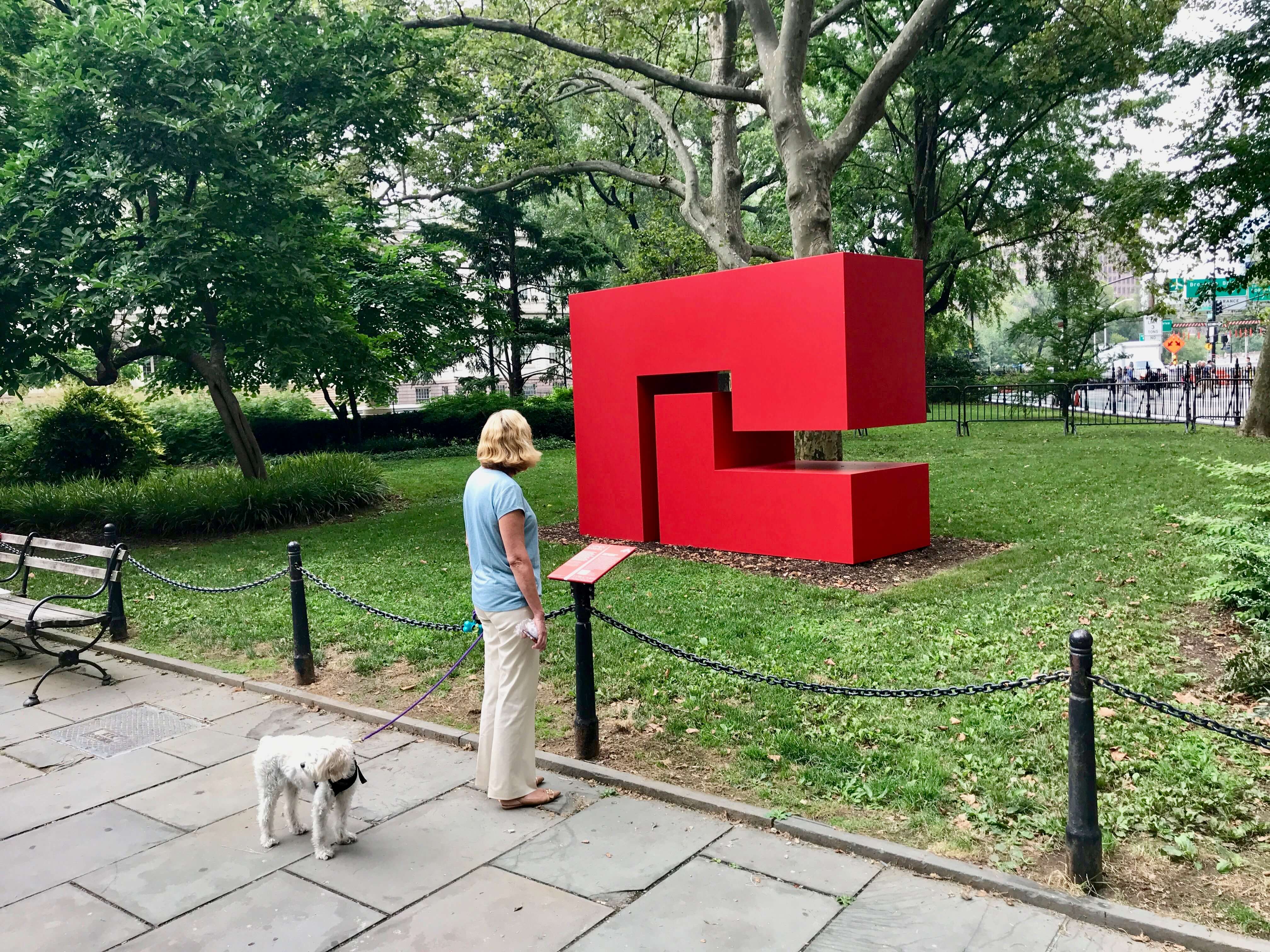 Centenarian artist's sculptures on view in City Hall Park 1