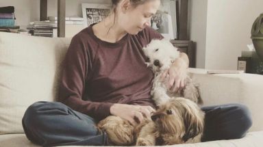 Sutton Foster, star of TV Land's "Younger," has two rescue pups. 