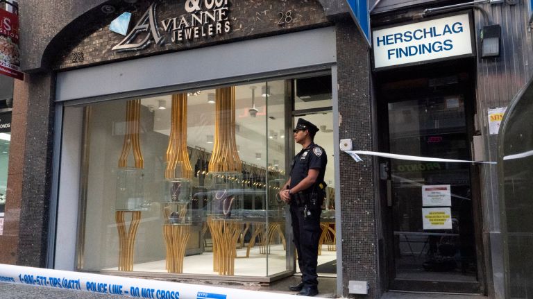 Avianne & Co. Jewelers on West 47th Street&nbsp;was robbed at gunpoint at around noon on Sunday, according to police.