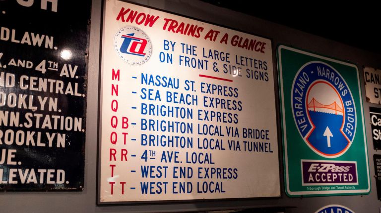 New York Transit Museum exhibit explores 'competitive' signage history 5 A sign in the New York Transit Museum's exhibit shows how trains were named prior to the nomenclature used today.