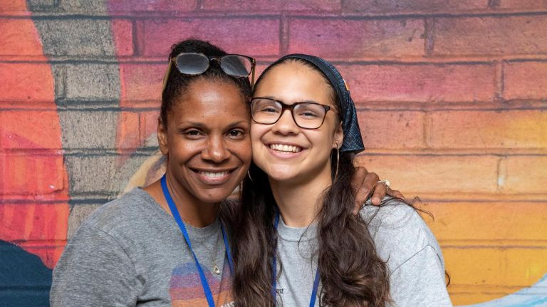 Actress Audra McDonald and her daughter Zoe Donavan participated in the Covenant House "sleep out."&nbsp;