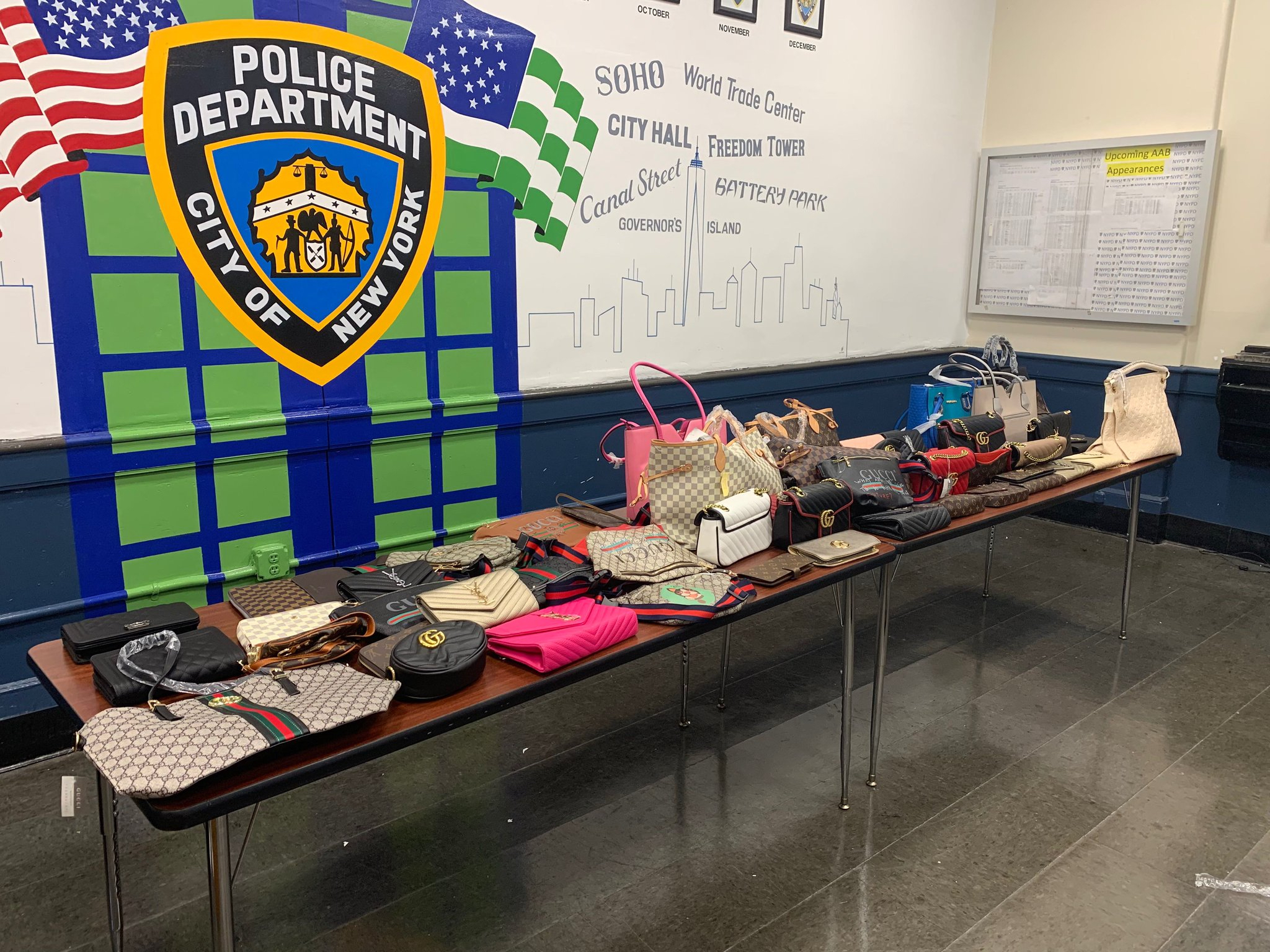 Fake bags sold on Canal Street in Soho seized by cops in weekend operation