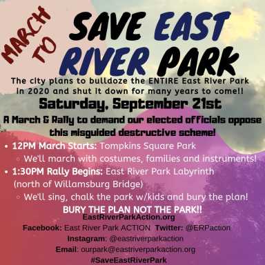 Poster 9:21 march rally Courtesy East River PArk Action